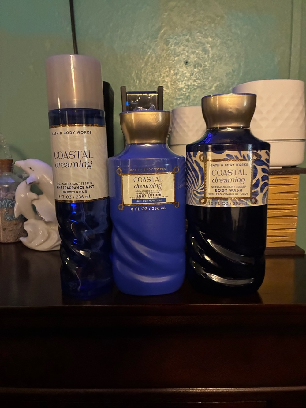 Bath & Body Works Coastal Dreaming Blue Body Care Trio